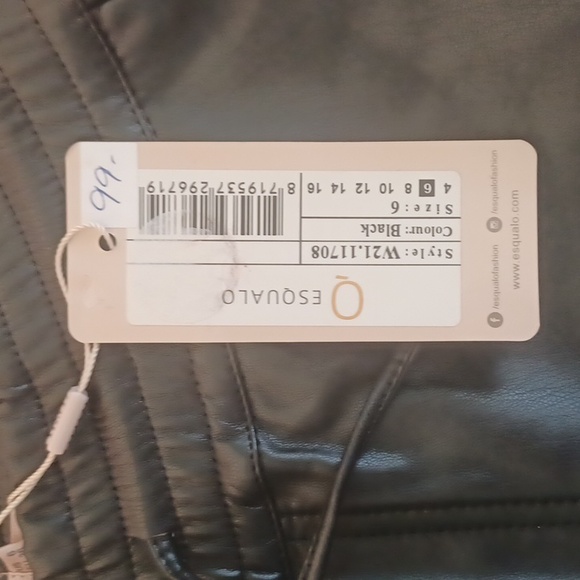 NEW! Black Pleather Pants 5058 - Picture 7 of 10